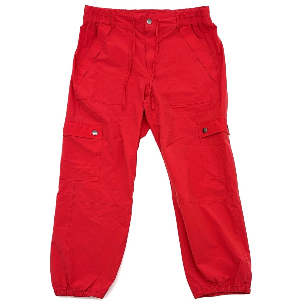 Cabi Quantum Cargo Pant Women's Light Weight Pockets Stretch Red Size Large